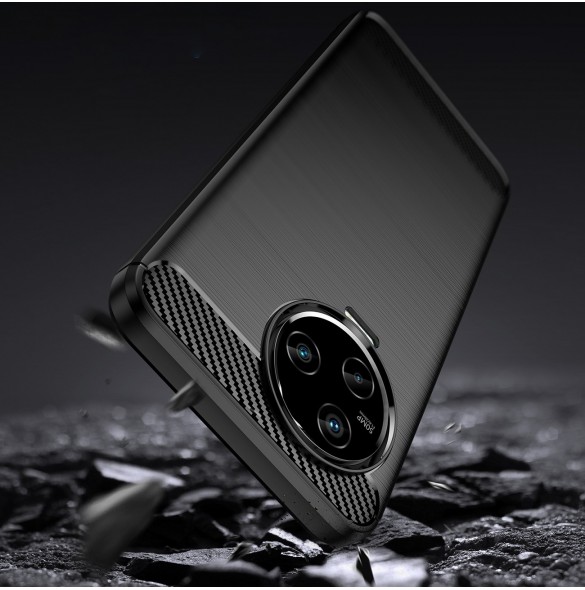 Carbon Case Cover för Infinix Note 12 (2023) / Infinix Note 12 Pro Flexible Silikon Carbon Cover Black