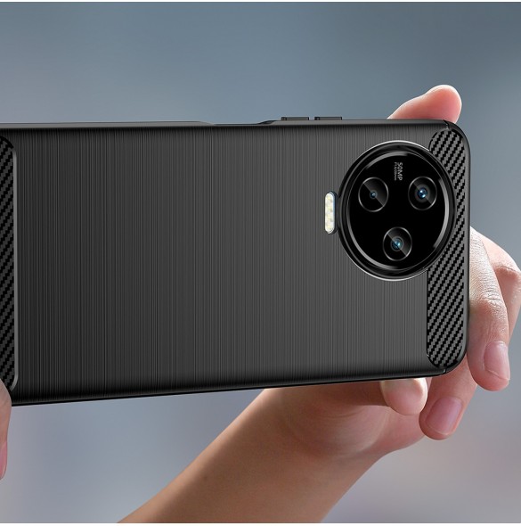 Carbon Case Cover för Infinix Note 12 (2023) / Infinix Note 12 Pro Flexible Silikon Carbon Cover Black