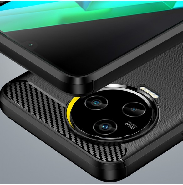 Carbon Case Cover för Infinix Note 12 (2023) / Infinix Note 12 Pro Flexible Silikon Carbon Cover Black
