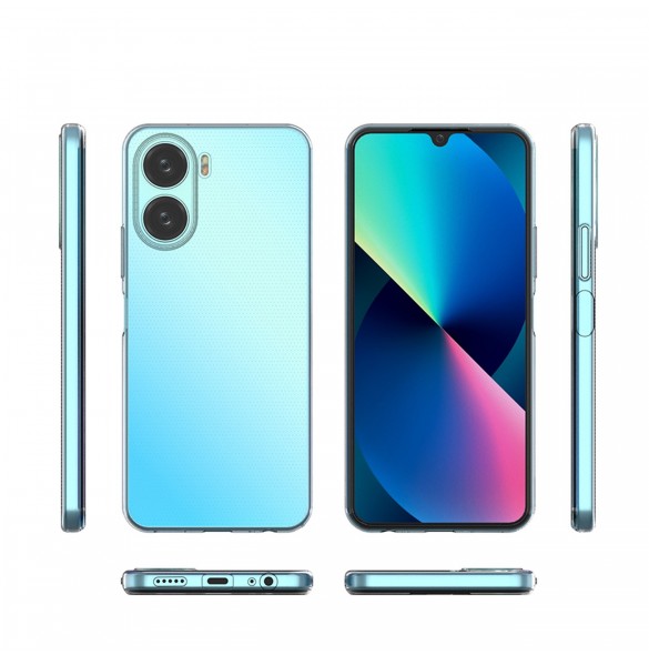 Ultra Clear 0,5 mm fodral för Vivo Y16 / Vivo Y02s tunna skydd transparent