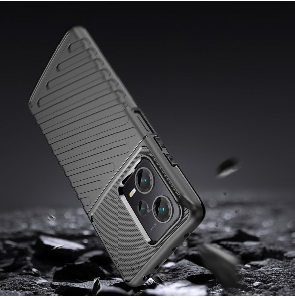 Thunder Case fodral för Xiaomi Redmi Note 12 Pro+ silikon pansarfodral svart