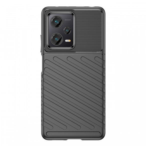 Thunder Case fodral för Xiaomi Redmi Note 12 Pro+ silikon pansarfodral svart