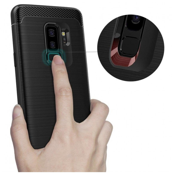 Svart och väldigt snyggt skydd till Samsung Galaxy S9 Plus G965.