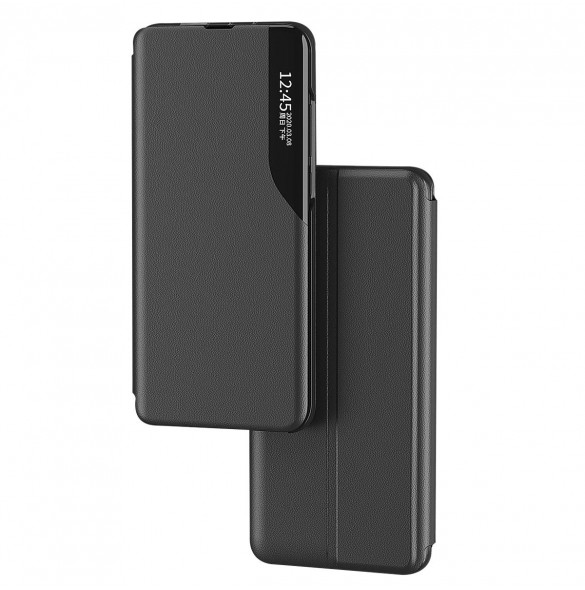 Eco Leather View Case-fodral för Samsung Galaxy A24 4G med flip-stativ blå