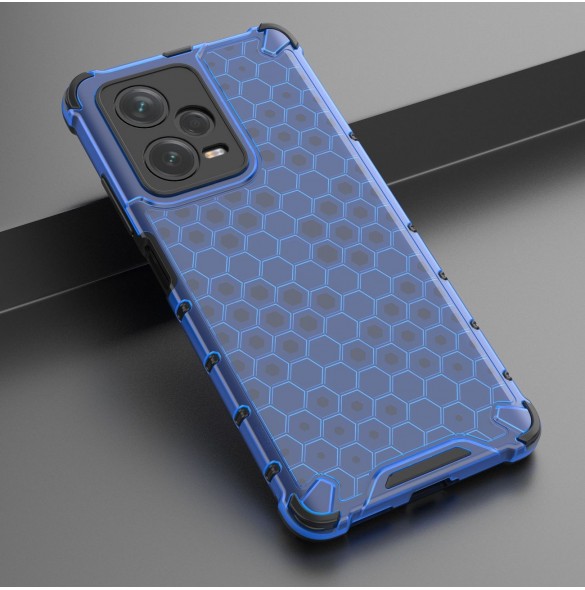 Honeycomb-fodral till Xiaomi Redmi Note 12 Pro+ bepansrat hybridfodral blå