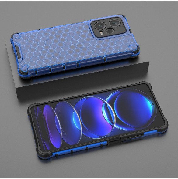 Honeycomb-fodral till Xiaomi Redmi Note 12 Pro+ bepansrat hybridfodral blå
