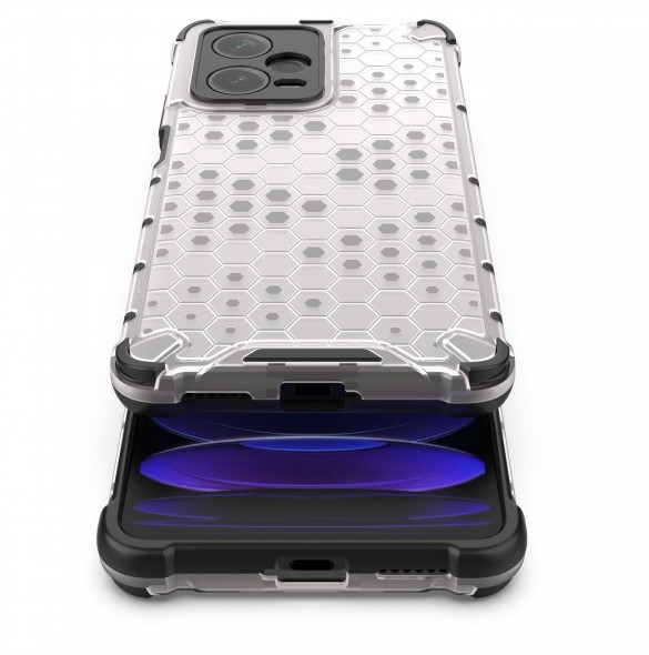 Honeycomb-fodral till Xiaomi Redmi Note 12 Pro+ bepansrat hybridfodral blå