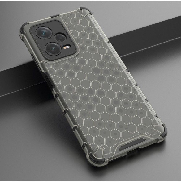 Honeycomb-fodral till Xiaomi Redmi Note 12 Pro+ pansarhybridfodral svart