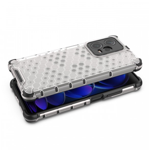 Honeycomb-fodral till Xiaomi Redmi Note 12 Pro+ pansarhybridfodral svart