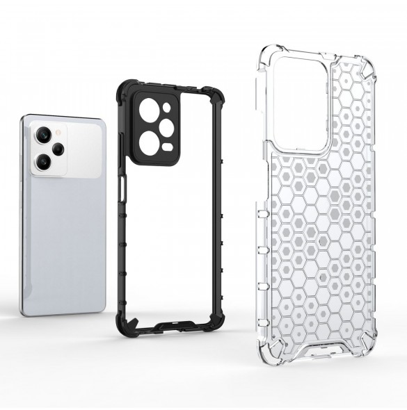 Honeycomb fodral för Xiaomi Redmi Note 12 Pro / Poco X5 Pro 5G pansarhybridfodral blå