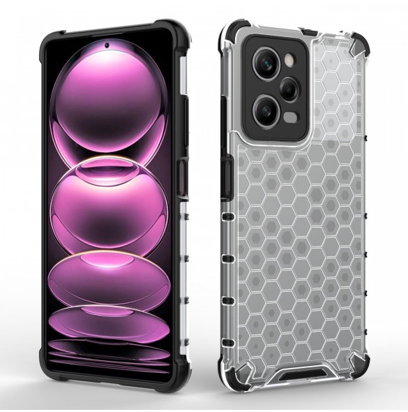 Honeycomb fodral för Xiaomi Redmi Note 12 Pro / Poco X5 Pro 5G pansarhybridfodral blå