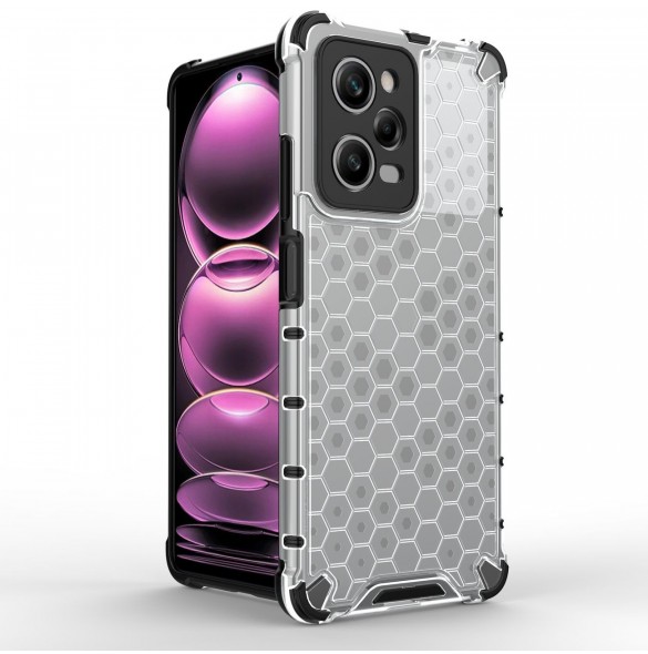 Honeycomb fodral för Xiaomi Redmi Note 12 Pro / Poco X5 Pro 5G pansarhybridfodral blå