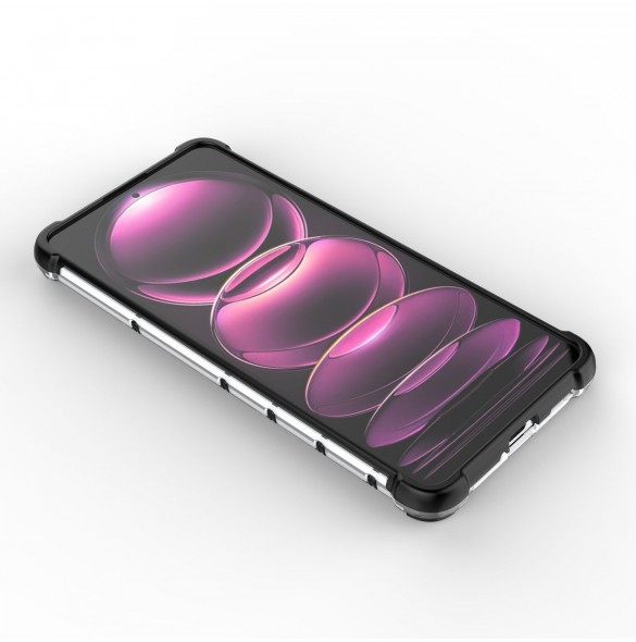 Honeycomb fodral för Xiaomi Redmi Note 12 Pro / Poco X5 Pro 5G pansarhybridfodral blå