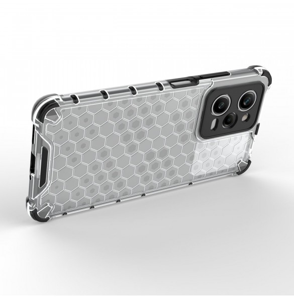 Honeycomb fodral för Xiaomi Redmi Note 12 Pro / Poco X5 Pro 5G pansarhybridfodral blå