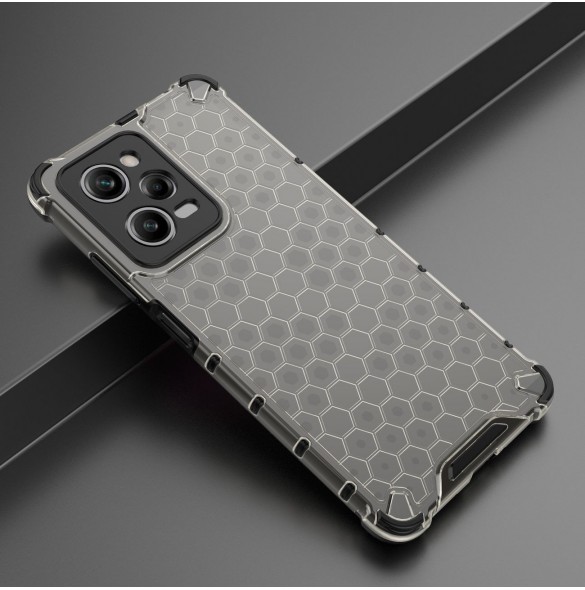 Honeycomb-fodral för Xiaomi Redmi Note 12 Pro / Poco X5 Pro 5G pansarhybridskal svart