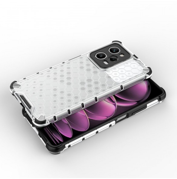 Honeycomb-fodral för Xiaomi Redmi Note 12 Pro / Poco X5 Pro 5G pansarhybridskal svart