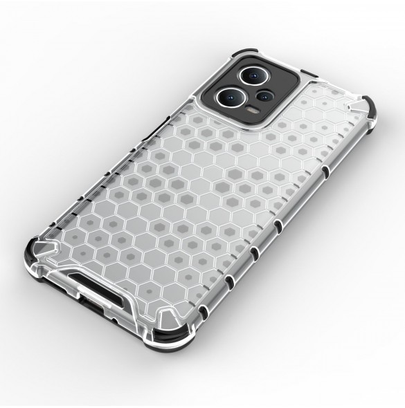 Honeycomb-fodral för Xiaomi Redmi Note 12 5G / Poco X5 5G pansarhybridskydd svart