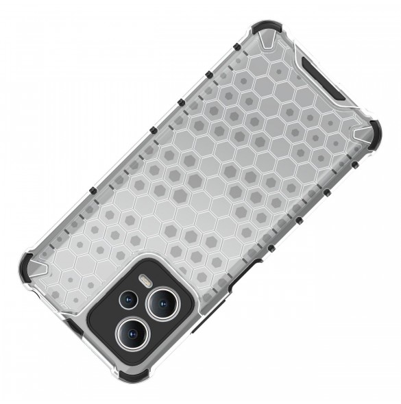 Honeycomb-fodral för Xiaomi Redmi Note 12 5G / Poco X5 5G pansarhybridskydd svart