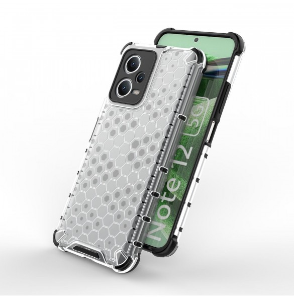 Honeycomb-fodral för Xiaomi Redmi Note 12 5G / Poco X5 5G pansarhybridskydd svart