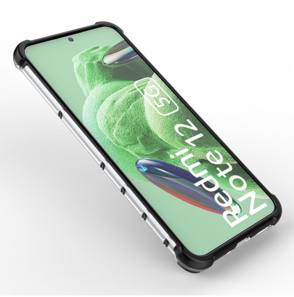 Honeycomb-fodral för Xiaomi Redmi Note 12 5G / Poco X5 5G pansarhybridskydd svart
