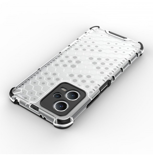 Honeycomb-fodral för Xiaomi Redmi Note 12 5G / Poco X5 5G pansarhybridskydd svart