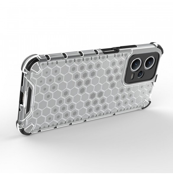 Honeycomb-fodral för Xiaomi Redmi Note 12 5G / Poco X5 5G pansarhybridskydd svart