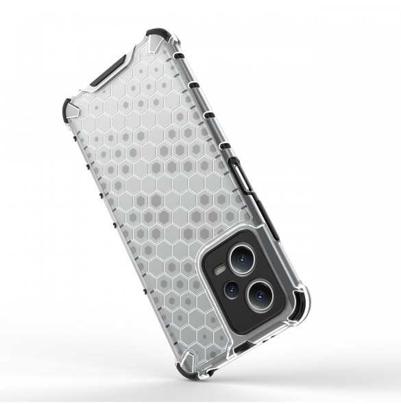 Honeycomb-fodral för Xiaomi Redmi Note 12 5G / Poco X5 5G pansarhybridskydd svart