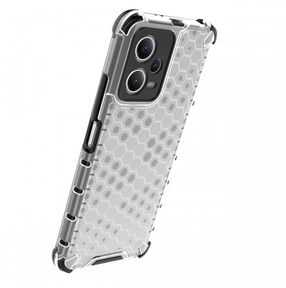 Honeycomb-fodral för Xiaomi Redmi Note 12 5G / Poco X5 5G pansarhybridskydd svart