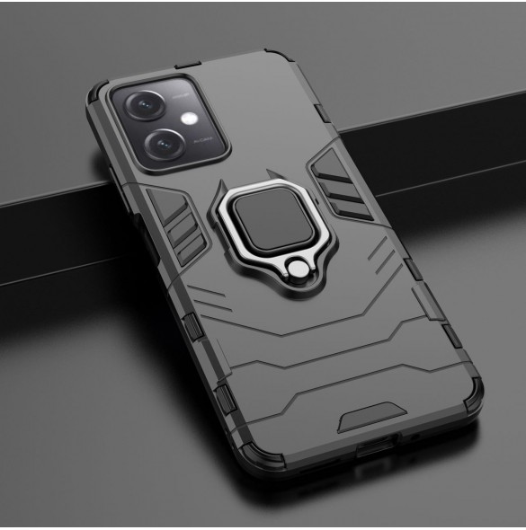 Ring Armor Case för Xiaomi Redmi Note 12 5G / Poco X5 5G Armor Cover Magnetisk Hållare Ring Svart
