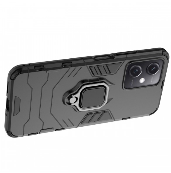 Ring Armor Case för Xiaomi Redmi Note 12 5G / Poco X5 5G Armor Cover Magnetisk Hållare Ring Svart