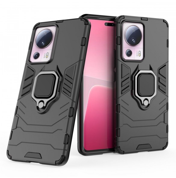 Ring Armor fodral till Xiaomi 13 Lite pansarskydd magnetisk hållare ring svart