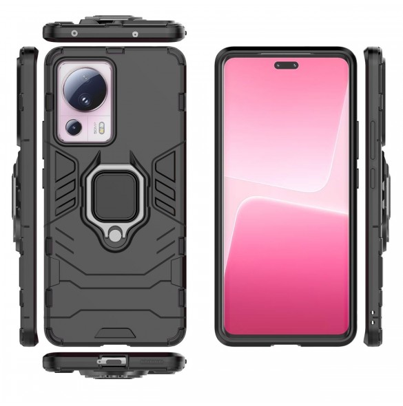 Ring Armor fodral till Xiaomi 13 Lite pansarskydd magnetisk hållare ring svart