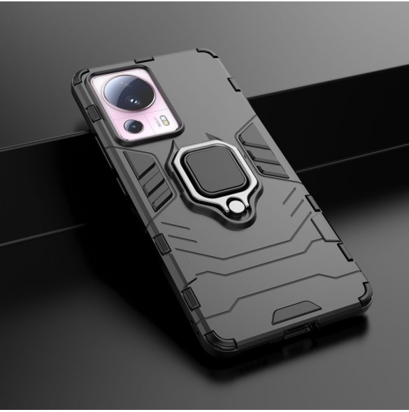 Ring Armor fodral till Xiaomi 13 Lite pansarskydd magnetisk hållare ring svart