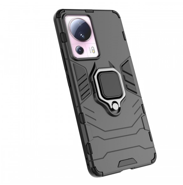 Ring Armor fodral till Xiaomi 13 Lite pansarskydd magnetisk hållare ring svart