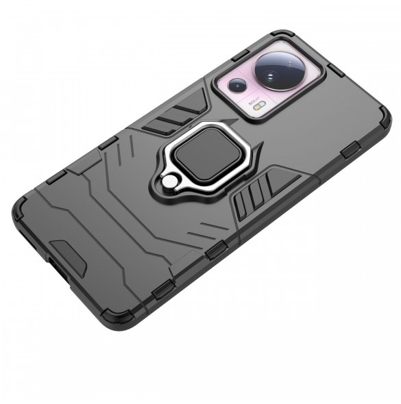 Ring Armor fodral till Xiaomi 13 Lite pansarskydd magnetisk hållare ring svart