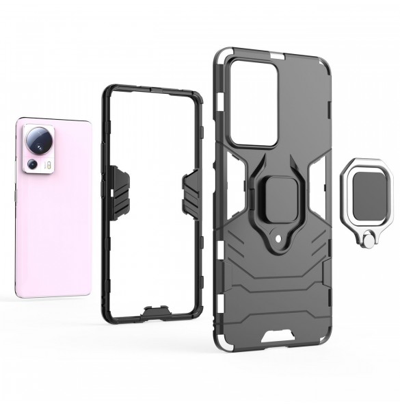 Ring Armor fodral till Xiaomi 13 Lite pansarskydd magnetisk hållare ring svart