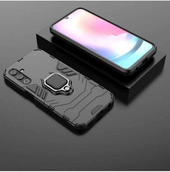 Ring Armor fodral till Samsung Galaxy A24 4G pansarskal magnetisk hållare ring svart
