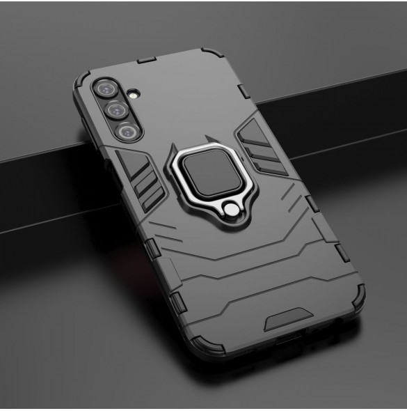 Ring Armor fodral till Samsung Galaxy A24 4G pansarskal magnetisk hållare ring svart