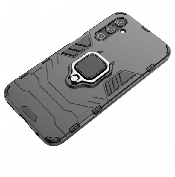 Ring Armor fodral till Samsung Galaxy A24 4G pansarskal magnetisk hållare ring svart