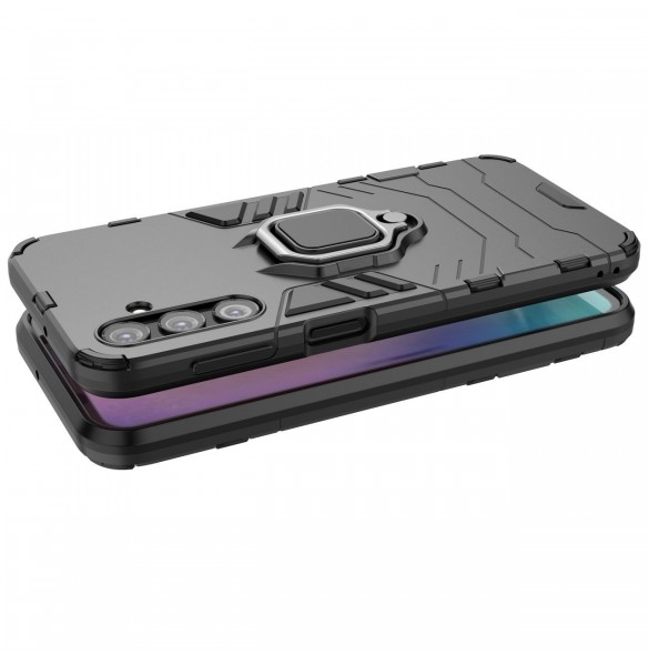 Ring Armor fodral till Samsung Galaxy A24 4G pansarskal magnetisk hållare ring svart