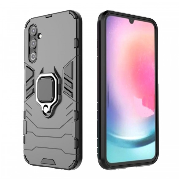 Ring Armor fodral till Samsung Galaxy A24 4G pansarskal magnetisk hållare ring svart