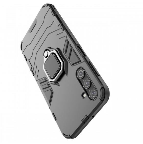 Ring Armor fodral till Samsung Galaxy A24 4G pansarskal magnetisk hållare ring svart
