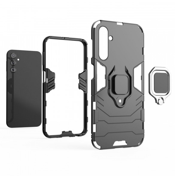 Ring Armor fodral till Samsung Galaxy A24 4G pansarskal magnetisk hållare ring svart