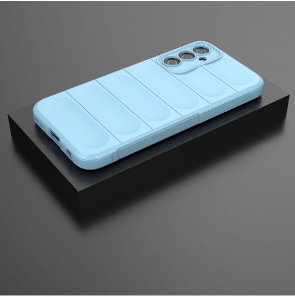 Magic Shield Fodral för Samsung Galaxy A24 4G flexibelt pansarskal ljusblått