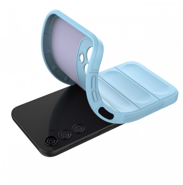 Magic Shield Fodral för Samsung Galaxy A24 4G flexibelt pansarskal ljusblått