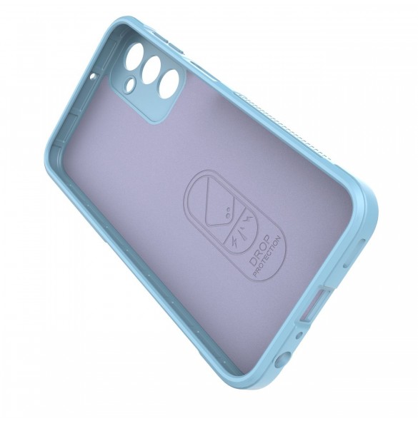 Magic Shield Fodral för Samsung Galaxy A24 4G flexibelt pansarskal ljusblått