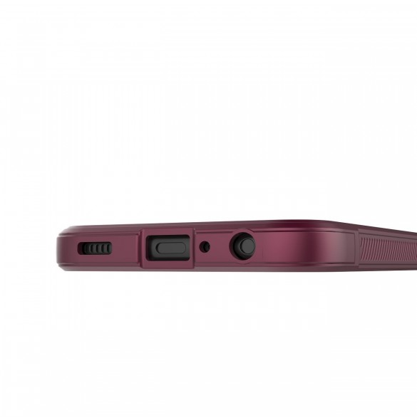 Magic Shield Fodral för Samsung Galaxy A24 4G flexibelt pansarskal vinröd