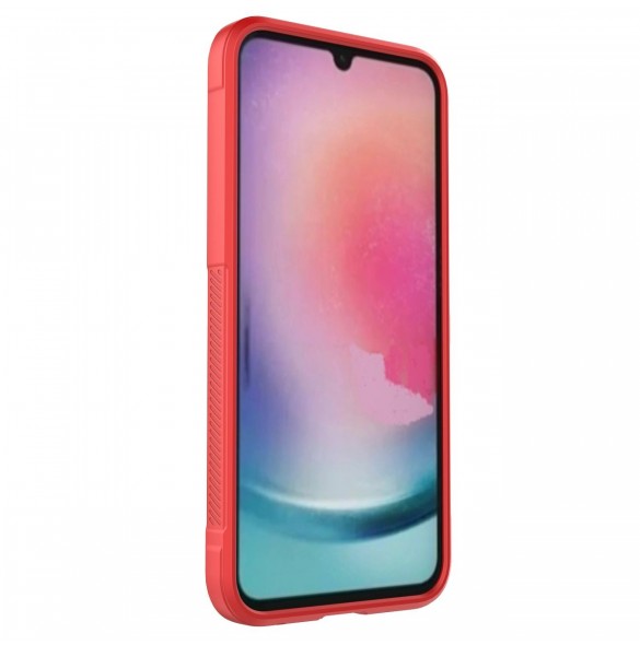 Magic Shield Fodral till Samsung Galaxy A24 4G flexibelt pansarskal rött
