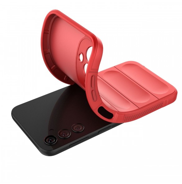 Magic Shield Fodral till Samsung Galaxy A24 4G flexibelt pansarskal rött