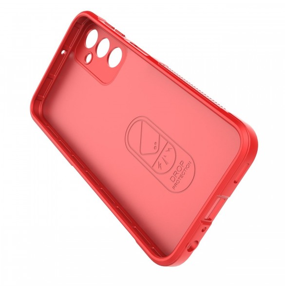 Magic Shield Fodral till Samsung Galaxy A24 4G flexibelt pansarskal rött